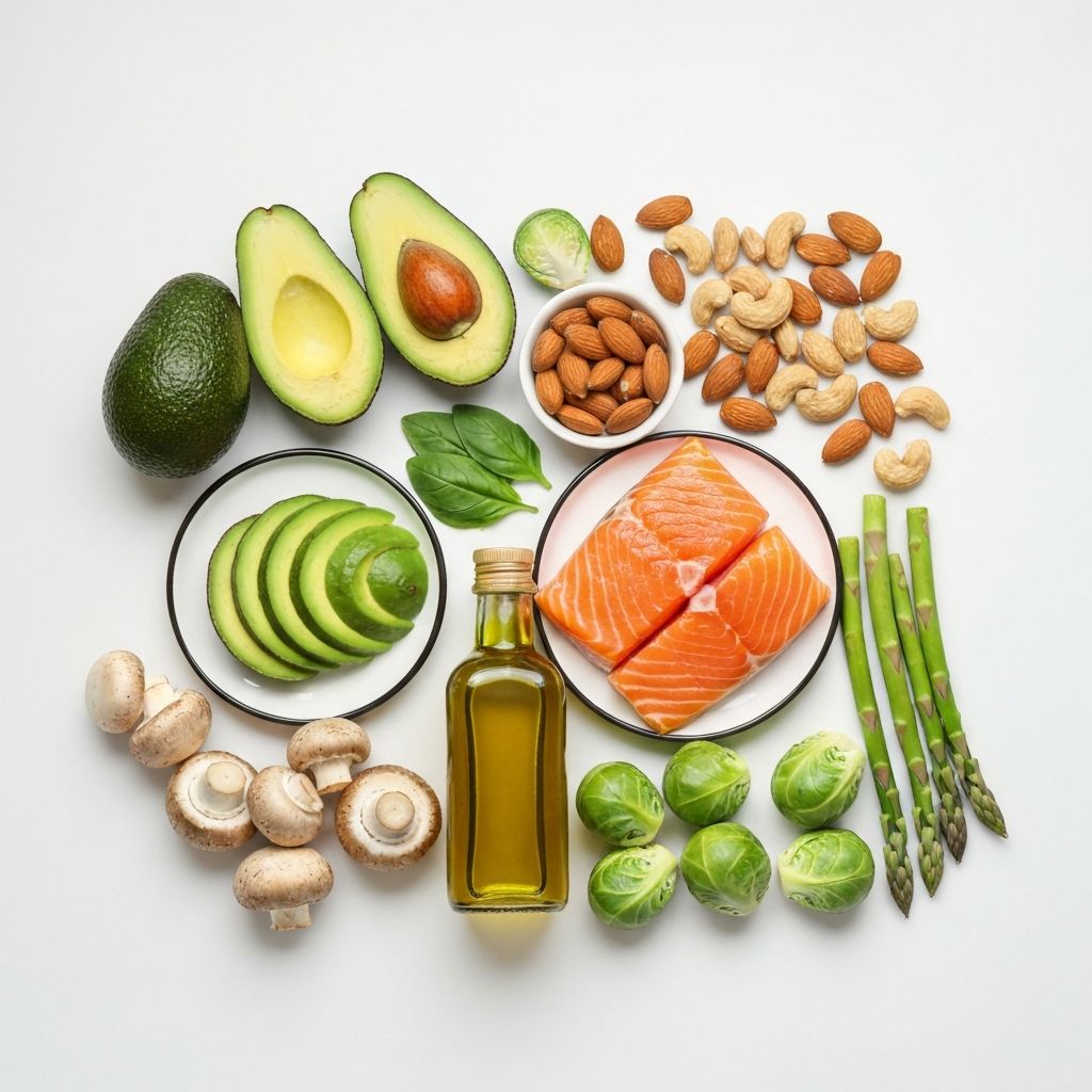 Keto-style foods selection